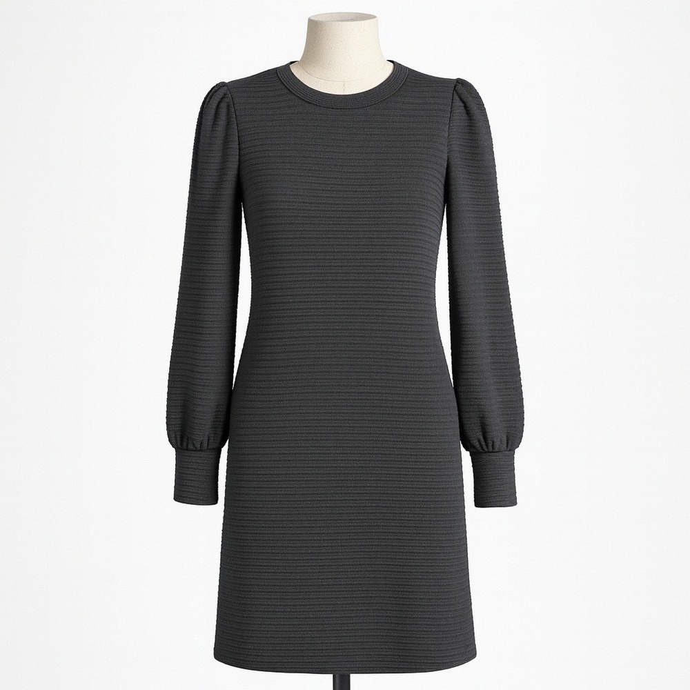 Truth‎ by Republic Black Knit Dress S Long Sleeve Puff Grunge Whimsigoth NEW